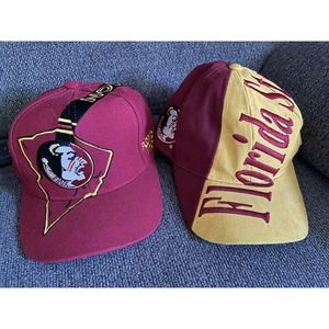 lot of 2 vintage florida state seminoles hats